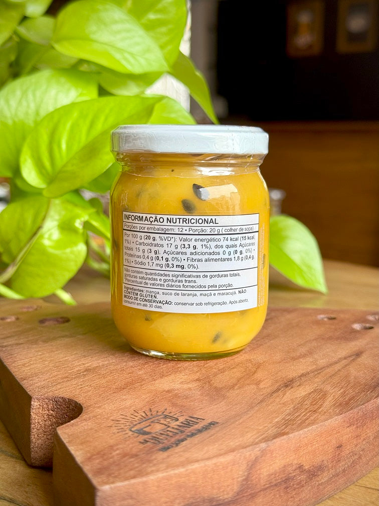 Geleia Artesanal de Frutas Amarelas Zero Açúcar - Me Lambuzei