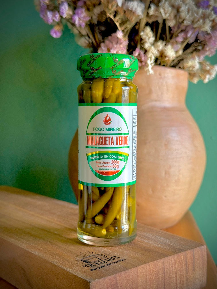 Pimenta Malagueta Verde em Conserva - Fogo Mineiro