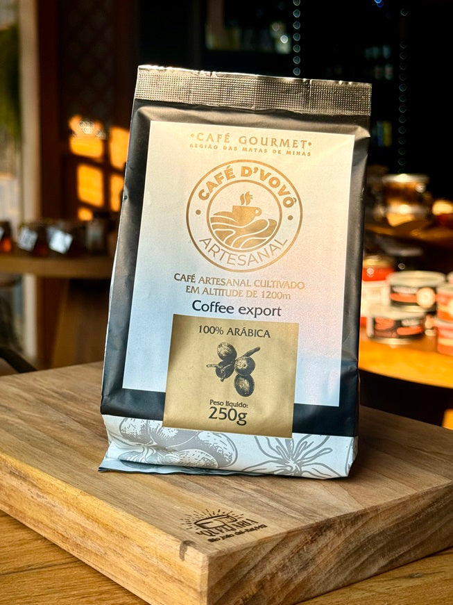 Café Artesanal D'Vovô Gourmet 100% Arábica - Grão ou Moído