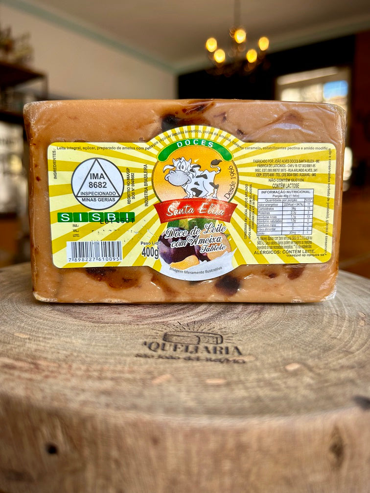 Doce de Leite com Ameixa em Tablete - Santa Elisa - Barra