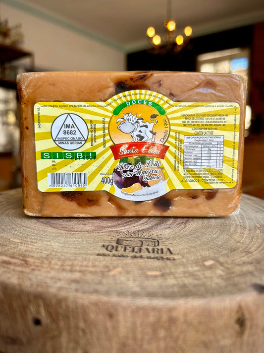 Doce de Leite com Ameixa em Tablete - Santa Elisa - Barra