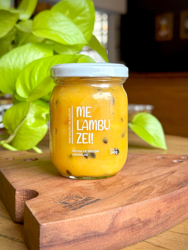 Geleia Artesanal de Frutas Amarelas Zero Açúcar - Me Lambuzei