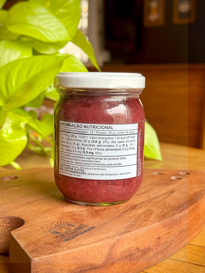 Geleia Artesanal de Frutas Vermelhas - Me Lambuzei - Zero Açucar