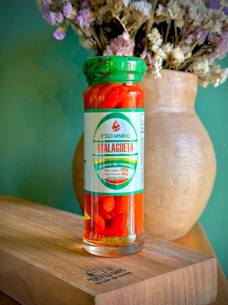 Pimenta Malagueta Vermelha em Conserva - Fogo Mineiro